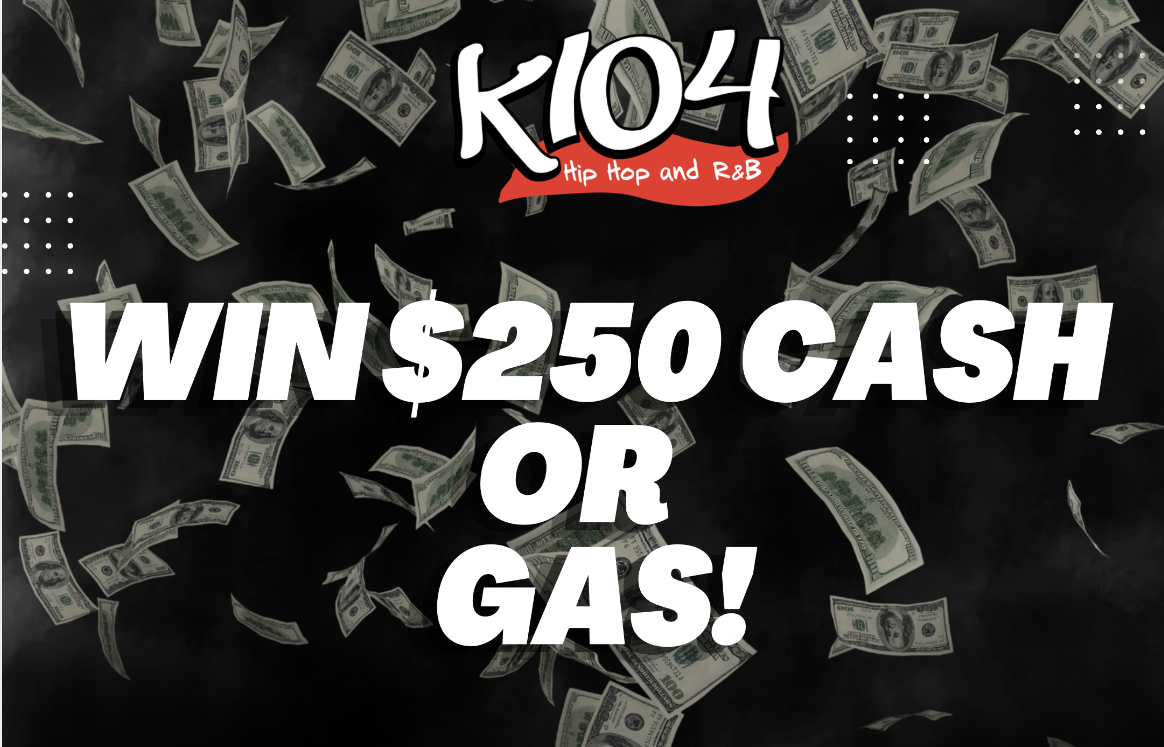 A gas station display showing the total price of $14.52 and a promotion for a chance to win $250 cash or gas.